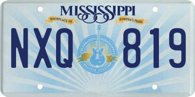 MS license plate NXQ819