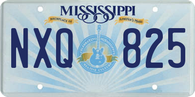 MS license plate NXQ825