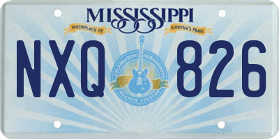 MS license plate NXQ826