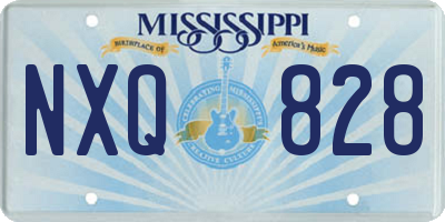 MS license plate NXQ828