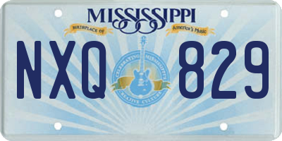 MS license plate NXQ829