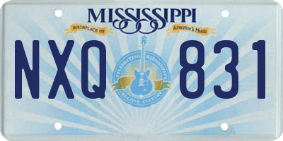 MS license plate NXQ831