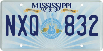 MS license plate NXQ832