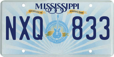 MS license plate NXQ833