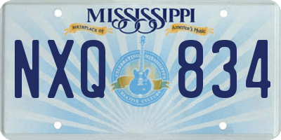 MS license plate NXQ834