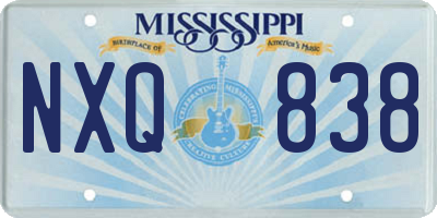 MS license plate NXQ838