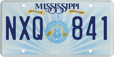 MS license plate NXQ841
