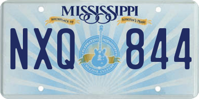 MS license plate NXQ844