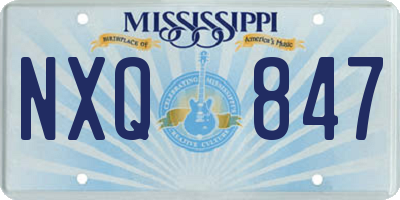 MS license plate NXQ847