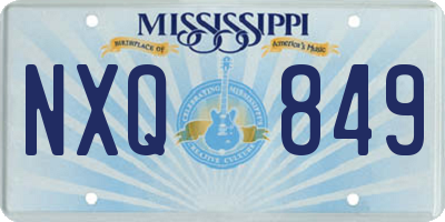 MS license plate NXQ849
