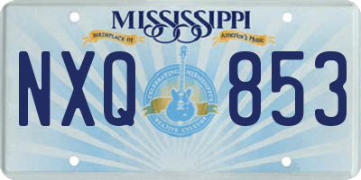MS license plate NXQ853