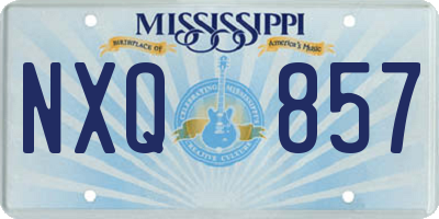 MS license plate NXQ857