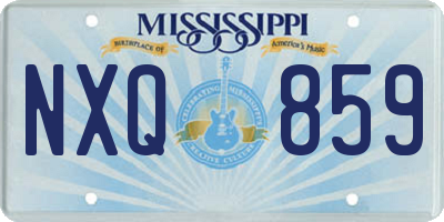 MS license plate NXQ859