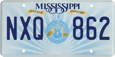 MS license plate NXQ862