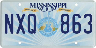 MS license plate NXQ863