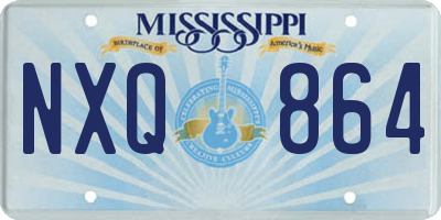 MS license plate NXQ864
