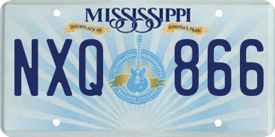 MS license plate NXQ866