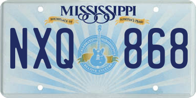 MS license plate NXQ868