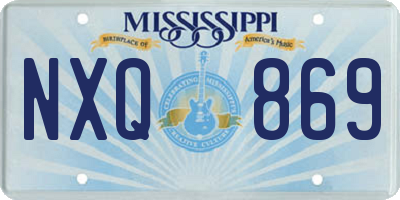 MS license plate NXQ869