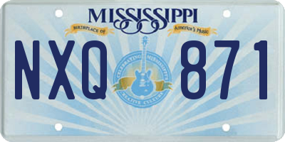 MS license plate NXQ871