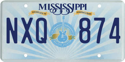MS license plate NXQ874