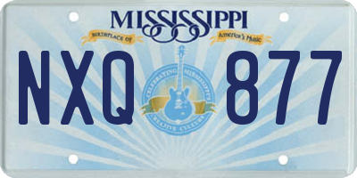 MS license plate NXQ877