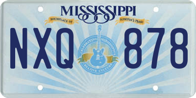 MS license plate NXQ878
