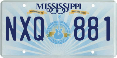 MS license plate NXQ881