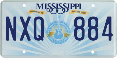 MS license plate NXQ884