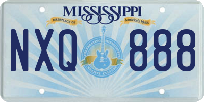 MS license plate NXQ888
