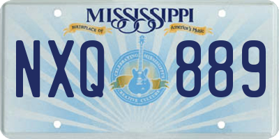 MS license plate NXQ889