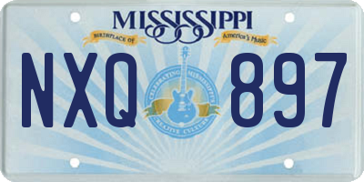 MS license plate NXQ897