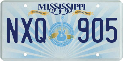 MS license plate NXQ905