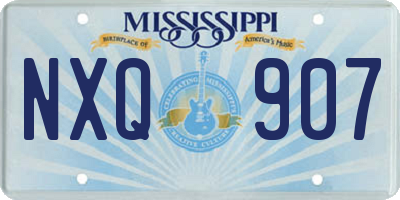 MS license plate NXQ907