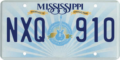 MS license plate NXQ910
