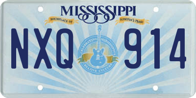 MS license plate NXQ914