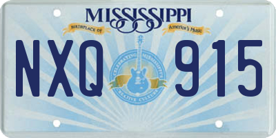 MS license plate NXQ915