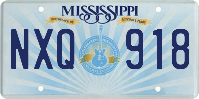 MS license plate NXQ918