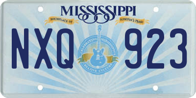 MS license plate NXQ923