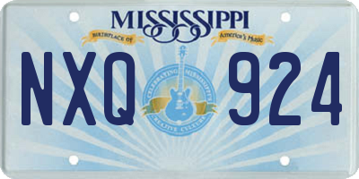 MS license plate NXQ924