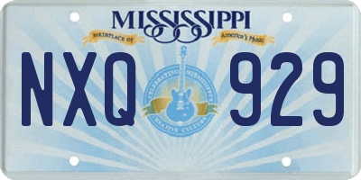 MS license plate NXQ929