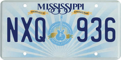 MS license plate NXQ936
