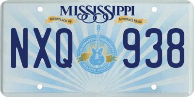 MS license plate NXQ938