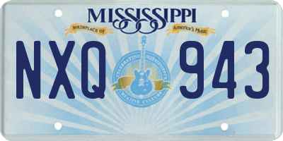 MS license plate NXQ943