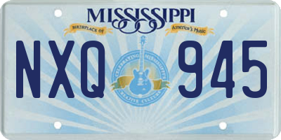 MS license plate NXQ945