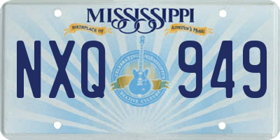 MS license plate NXQ949