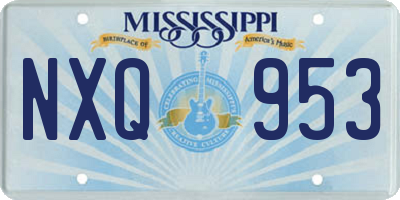 MS license plate NXQ953