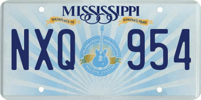 MS license plate NXQ954