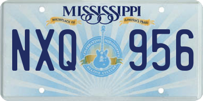 MS license plate NXQ956