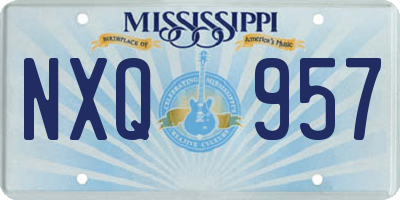 MS license plate NXQ957